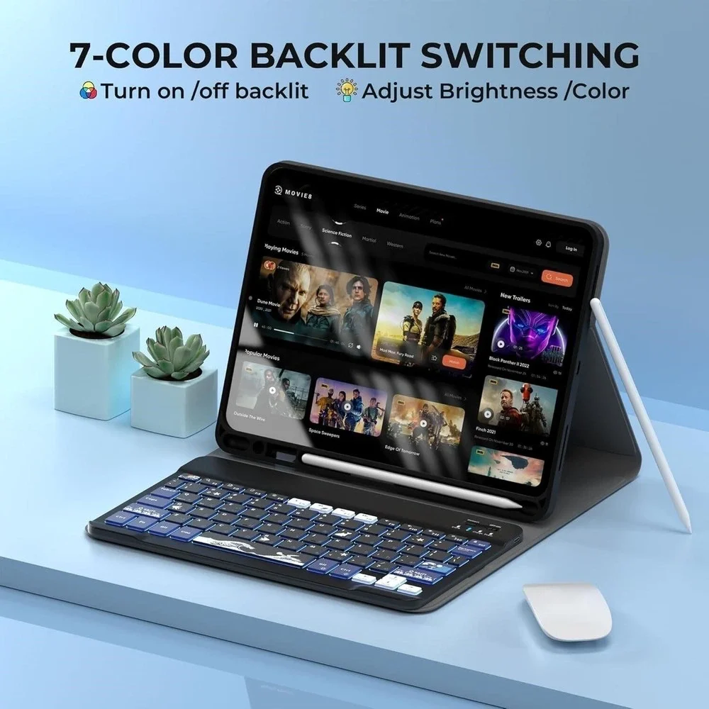 OHY iPad Air 11 WK80 Wireless Backlit Keyboard Case Adjustable Angle Magnetic‎